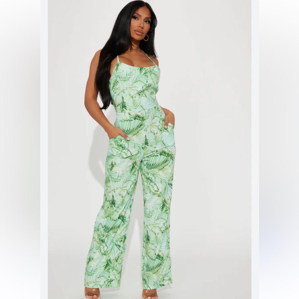 Tropical Green Jumpsuit *reduced size M*